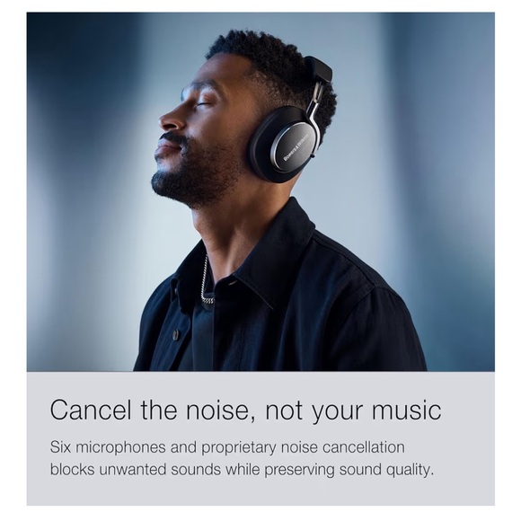 BNWT Bowers & Wilkins Px8 Over-Ear noise canceling Headphones in Tan and Silver - Picture 4 of 16